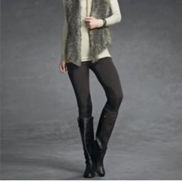 Cabi Black Ponte Knit Riding Pants Skinny Ankle Leggings 999 Sz M - Picture 2 of 7